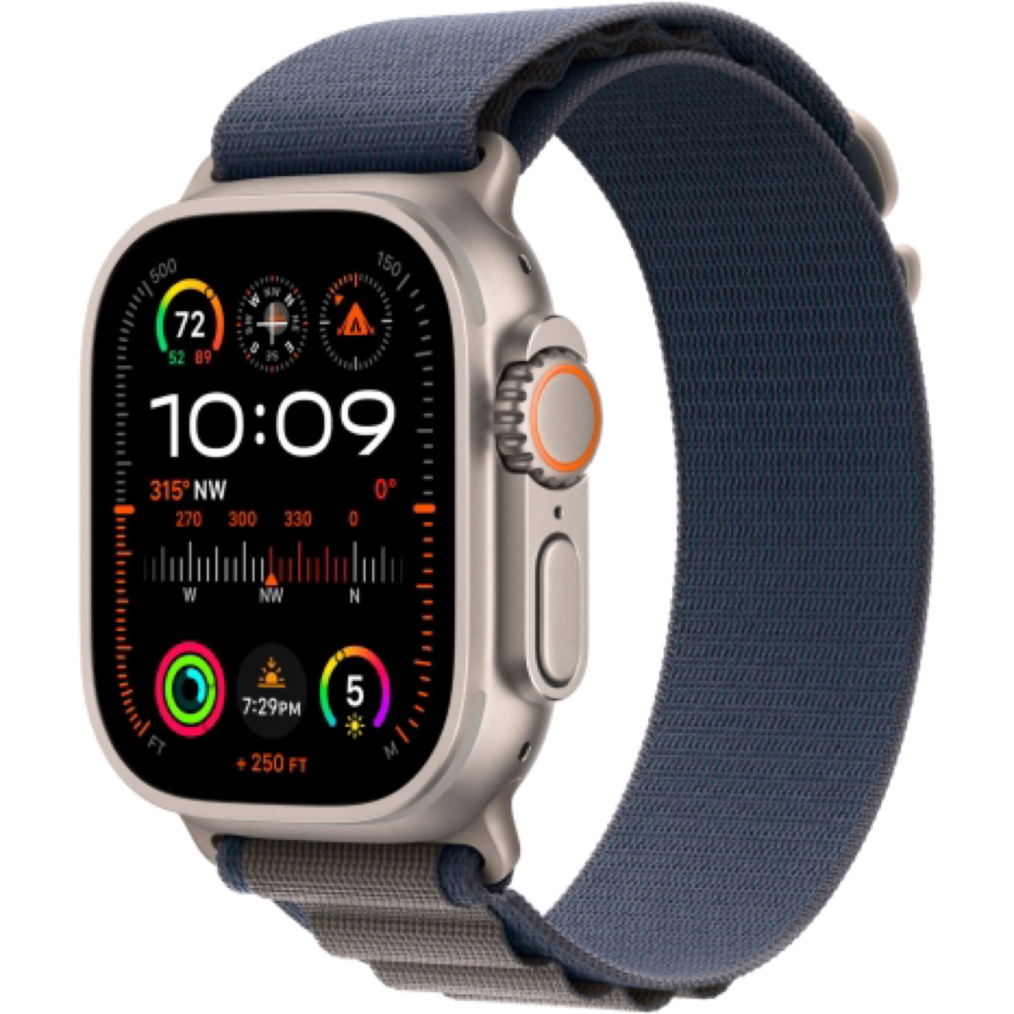Apple Watch Ultra 2 49 мм, ремешок Alpine синего цвета, размер L