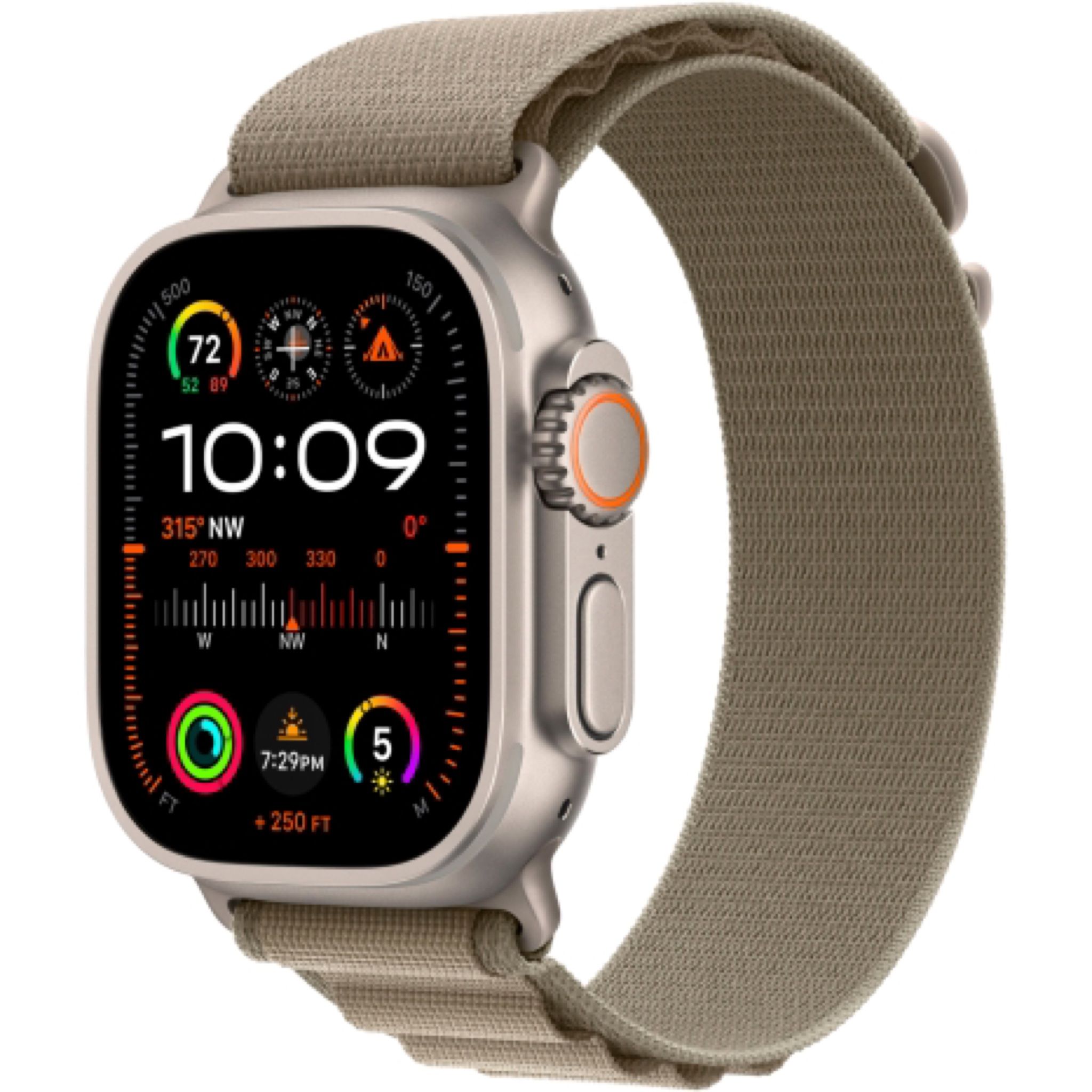 Apple Watch Ultra 2 49 мм, ремешок Alpine  оливкового цвета, размер M