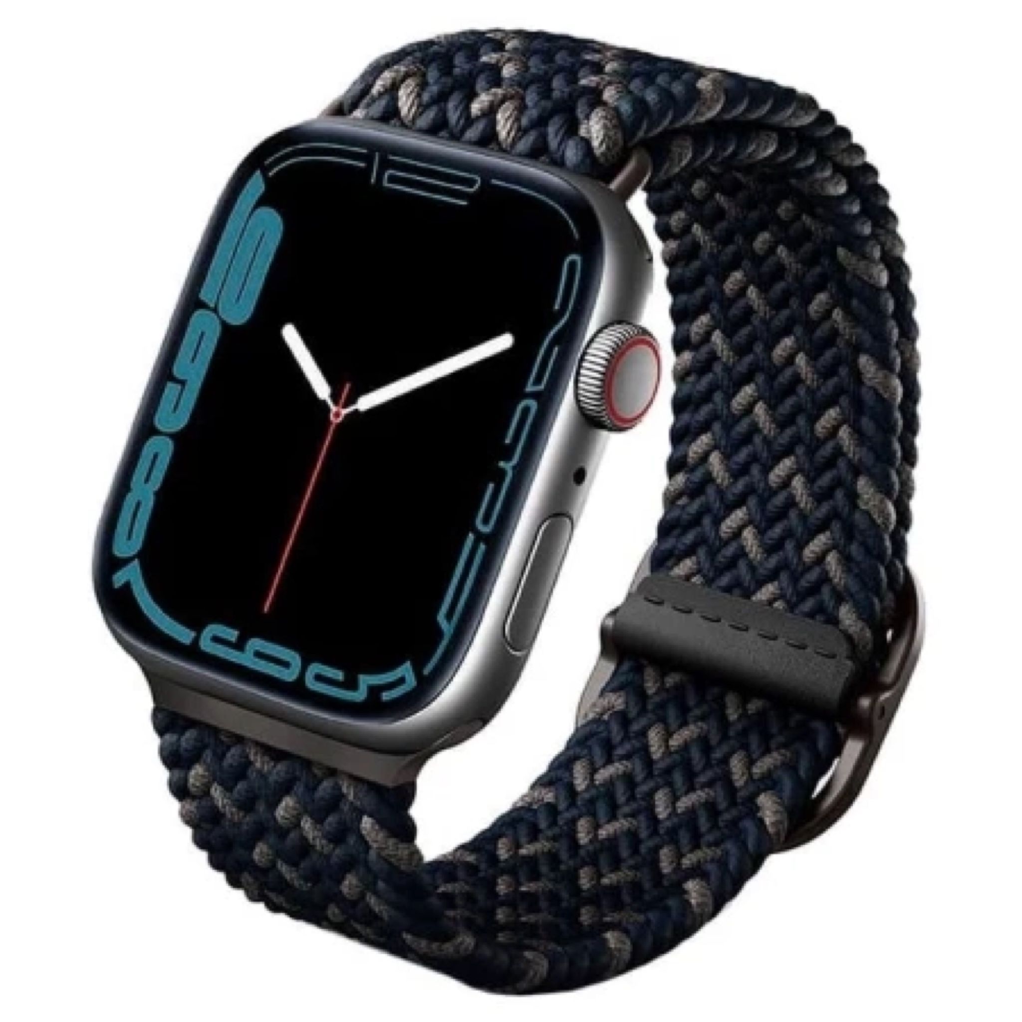 Ремешок Uniq ASPEN для Apple Watch 49/45/44/42mm, синий обсидиан